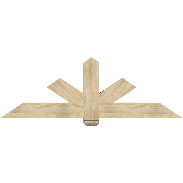 Ekena Millwork Kennewick Rough Sawn Timber Gable Bracket, Douglas Fir, 72"W x 24"H x 6"D x 6"F, 8/12 Pitch GBW072X24X0606KEN00RDF - main